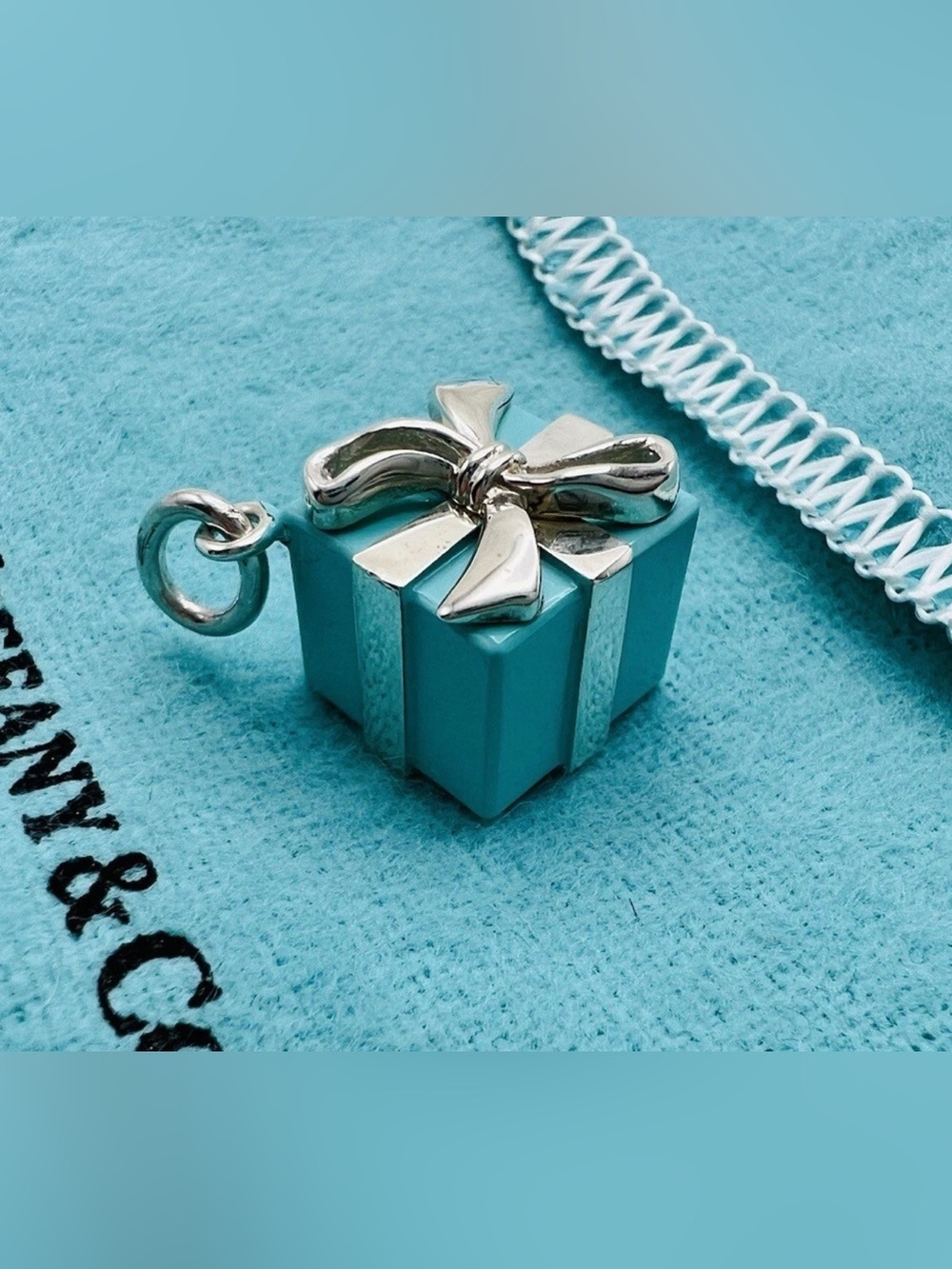 Tiffany Blue Gift Box Charm/ Pendant